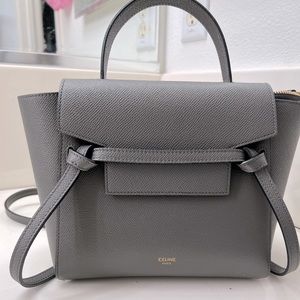 Celine nano belt bag in grained calfskin
